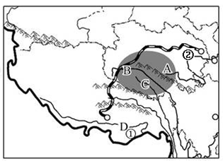 下图为青藏地区示意图.读图,完成下列各题.