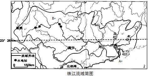 阅读关于珠江流域的图表完成下列问题