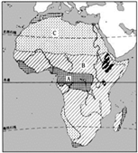 读图南美洲和非洲气候类型分布图完成下列问题