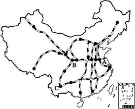 【推荐1】读我国部分铁路干线分布图,完成下列各题.