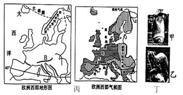 如图示意欧洲西部地区气候类型分布及汉堡气候资料读图完成下列各题