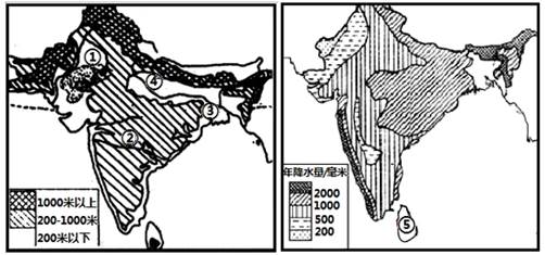 【推荐3】读南亚区域地形及降水量分布图,完成下列各题.