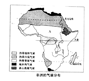 【推荐1】读"非洲气候分布图"和"热带草原气候图",回答问题.