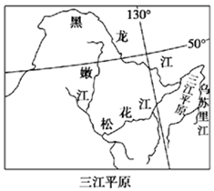 材料一 三江平原素以"北大荒"著称,在20世纪50年代大规模开垦前,草甸