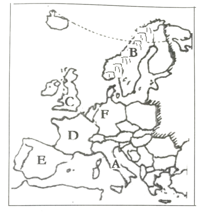 读"欧洲西部的国家"图,回答下列问题.
