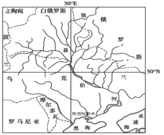 【推荐1】阅读图文资料,完成下列问题: 材料一 第聂伯河流域图.