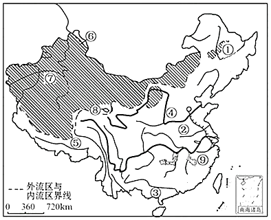 初中地理综合库 中国地理 中国的自然环境 河流和湖泊 我国以外流河为