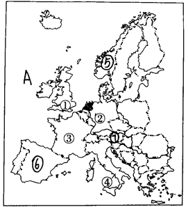 【推荐2】读欧洲西部国家轮廓图和气候类型图,回答下列问题