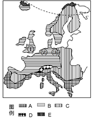 【推荐1】读"欧洲西部气候类型分布示意图,回答下列问题.
