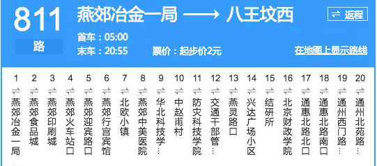 燕郊,要乘坐公交车去潮白人家小区的姥姥家,乘车路线最不节省时间的