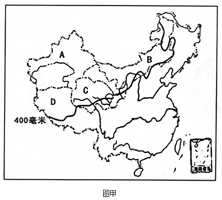 【推荐1】读图甲"中国四大牧区分布图"和图乙"东部地区主要农作物分布