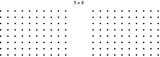 小学数学综合库 数与代数 数的运算 整数的四则运算 表内乘法 点子图