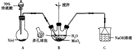 2制备mnso 4,其装置如下: ②b装置中通so 2的导管末端接多孔球泡的