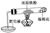 某同学利用如图所示实验装置进行铁与水蒸气反应的实验,并对反应后