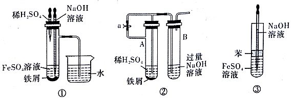 常见无机物及其应用 铁及其化合物 氢氧化亚铁 氢氧化亚铁的制备