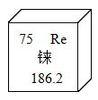 我国成功提纯了"超级金属铼"下图是铼在元素周期表中的相关信息,铼是