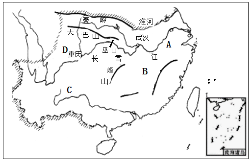 【推荐1】读"南方地区图",回答下列问题.