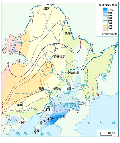 读东北三省简图,回答问题.