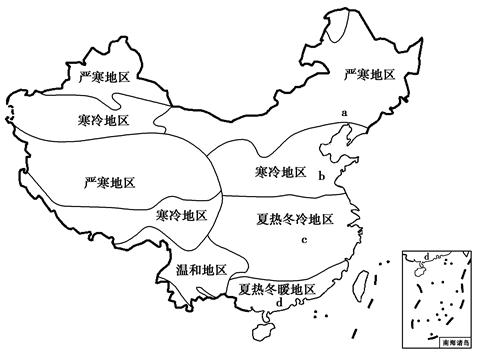 【推荐1 读我国建筑气候区划图,完成下题.