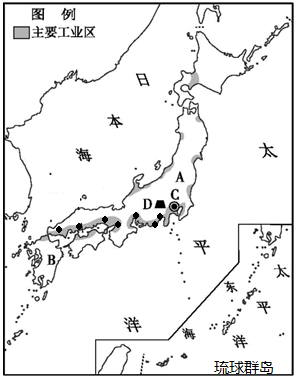 读日本简图,回答问题.