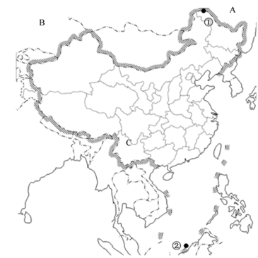 读"中国的疆域和行政区划示意图",完成下列要求.