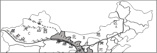 【推荐2】读我国"西北地区略图,回答下列问题.