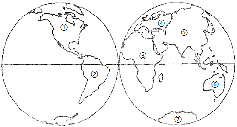 全部位于北半球的大洲