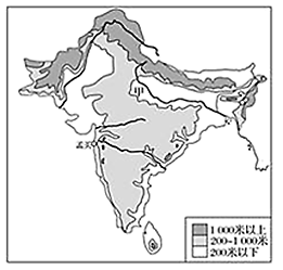 【推荐2】读印度的地形分布图,回答问题