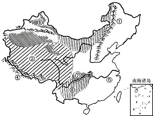 中国五大地形图简笔画图片