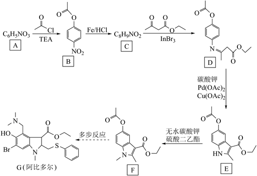 其中间体f的合成路线流程图如下(1)f中的含氧官能团名称为酰胺键