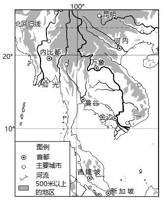 【小题1】关于中南半岛地形,河流分布特点的正确描述是()a